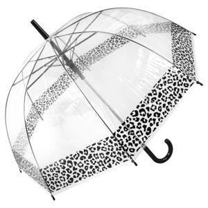 Transparentní holový deštník Ambiance Leopard, ⌀ 85 cm