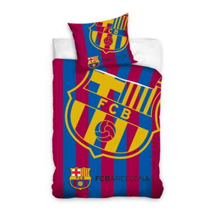 Dětské bavlněné povlečení na jednolůžko CARBOTEX FC Barcelona Stripes I, 160 x 200 cm