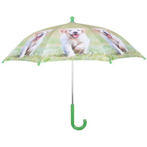 Světle zelený deštník s potiskem štěňátka Esschert Design Animals