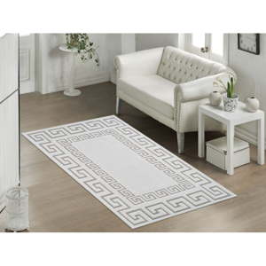 Béžový odolný bavlněný koberec Vitaus Versace Bej, 100 x 200 cm