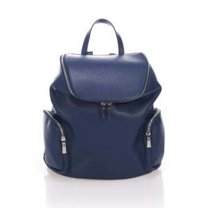 Modrý kožený batoh Lisa Minardi Mardi
