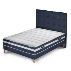Tmavě modrá postel s matrací Stella Cadente Maison Venus Saches, 160 x 200  cm