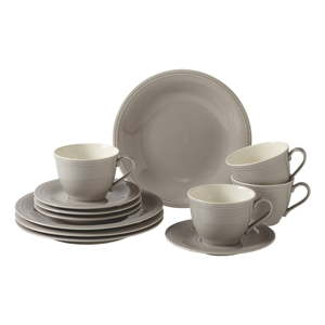 12dílný šedý porcelánový set nádobí na kávu Like by Villeroy & Boch Group