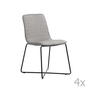 Sada 4 béžových židlí Design Twist Ibiza