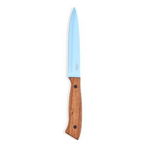 Modrý nůž s dřevěnou rukojetí The Mia Cutt, délka 13 cm