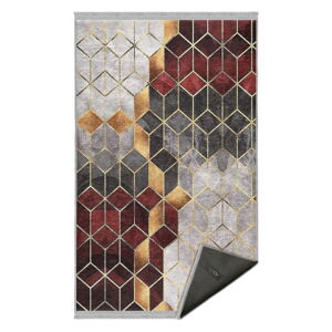 Šedo-vínový pratelný koberec 80x140 cm – Mila Home