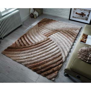 Hnědošedý koberec Flair Rugs Furrow Natural, 80 x 150 cm