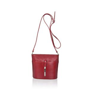 Červená kožená kabelka Markese Calf Mini