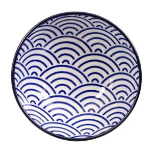 Modro-bílý talíř Tokyo Design Studio Nippon Wave, ø 9,5 cm