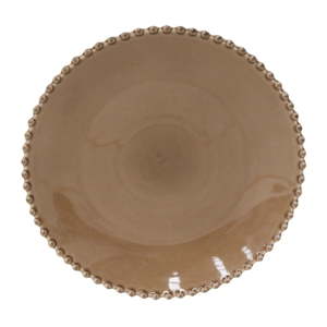 Kakaově hnědý kameninový talíř Costa Nova Pearl, ⌀ 28 cm