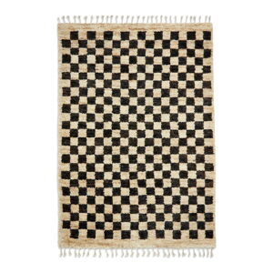 Černý/v přírodní barvě koberec 170x120 cm Hemp - Think Rugs