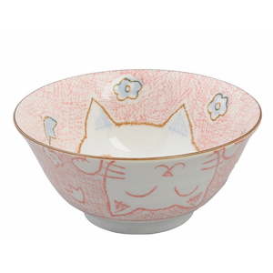 Růžová miska Tokyo Design Studio Cat, ø 15,3 cm