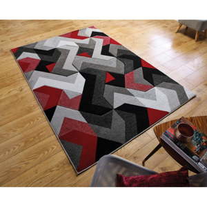 Červeno-šedý koberec Flair Rugs Aurora, 120 x 170 cm