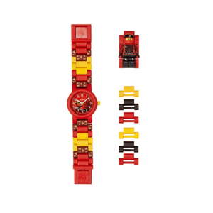 Červeno-žluté hodinky s figurkou LEGO® Ninjago Kai