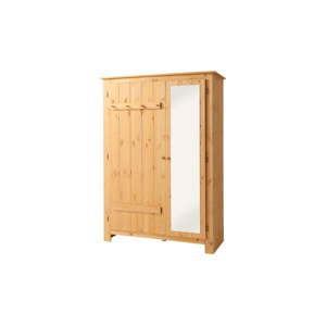 Dvoudveřová šatní skříň z masivního borovicového dřeva Støraa Bart