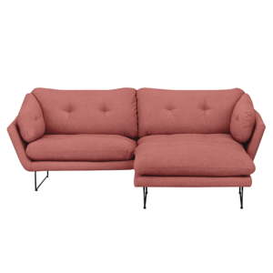 Set růžové třímístné pohovky a sedacího pufu Windsor & Co Sofas Comet