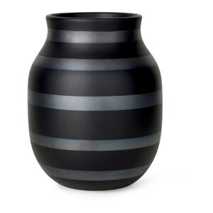 Černá keramická váza ø 16 cm Omaggio - Kähler Design