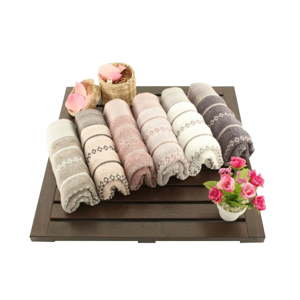 Sada 6 ručníků z bavlny Madame Coco Bombeli Wash, 30 x 50 cm