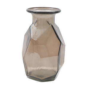 Hnědá váza z recyklovaného skla Mauro Ferretti Ambra, ⌀ 9 cm