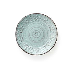 Tyrkysový dezertní talíř z kameniny Brandani Serendipity, ⌀ 21 cm