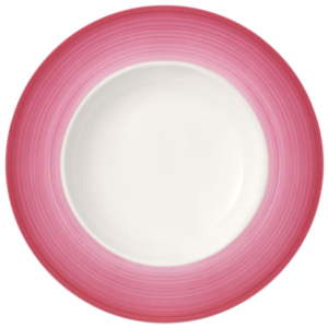 Růžovo-bílý hluboký talíř z porcelánu Villeroy & Boch Colourful Life