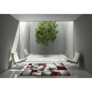 Červeno-šedý koberec Universal Malmo, 160 x 230 cm
