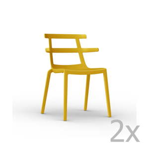 Sada 2 žlutých zahradních židlí Resol Tokyo