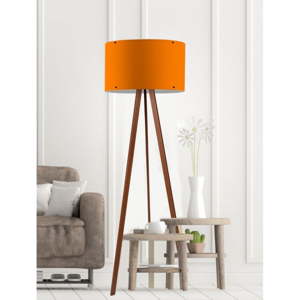 Oranžová stojací lampa Woddy