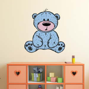 Nástěnná dětská samolepka Ambiance Teddy Bear, 60 x 55 cm