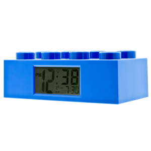 Modré hodiny s budíkem LEGO® Brick