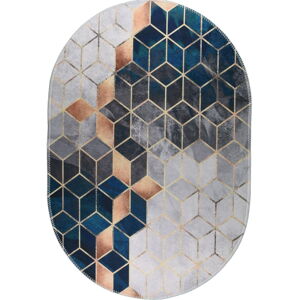 Pratelný koberec  v bílo-petrolejové barvě  80x120 cm – Vitaus