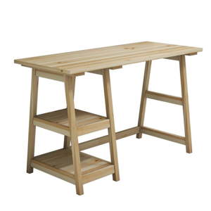 Pracovní stůl z borovicového dřeva Perla Maple, 73,5 x 120 cm