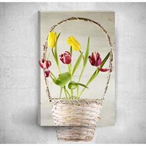 Nástěnný 3D obraz Mosticx Flowers In Basket, 40 x 60 cm