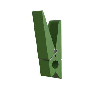 Zelený věšák ve tvaru kolíčku Swab