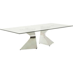Konferenční stolek s podnožím v nerezové barvě Kare Design Floria