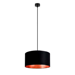 Černé závěsné svítidlo s vnitřkem v měděné barvě Sotto Luce Mika, ⌀ 36 cm