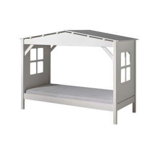 Bílá dětská postel Vipack Pino Cabin, 90 x 200 cm