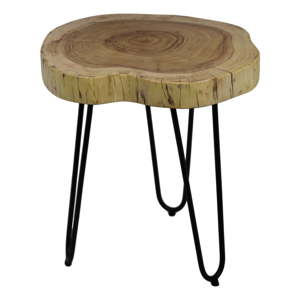 Odkládací stolek z akáciového dřeva HSM collection Live Edge, 43 x 45 cm