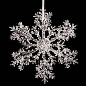Závěsná dekorace ve tvaru sněhové vločky Unimasa Snow, ⌀ 30 cm