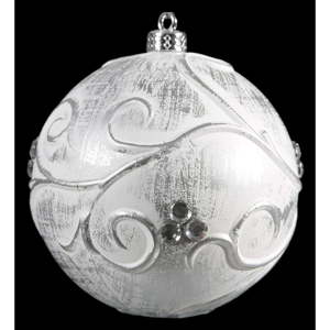 Sada 6 plastových vánočních ozdob ve stříbrné barvě DecoKing Annie