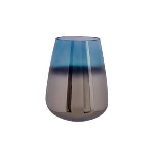 Modrá skleněná váza PT LIVING Oiled, výška 18 cm
