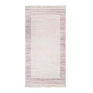 Růžový sametový koberec Deri Dijital, 160 x 230 cm