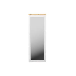 Bílé nástěnné zrcadlo z borovicového dřeva Steens Monaco, 52 x 144 cm