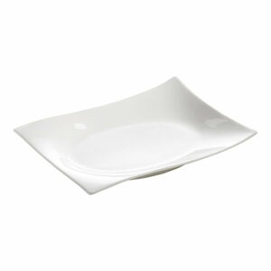 Bílý porcelánový talíř Maxwell & Williams Motion, 20,5 x 15 cm