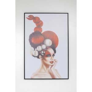 Obraz v rámu Kare Design Lady In Red, 80 x 120 cm