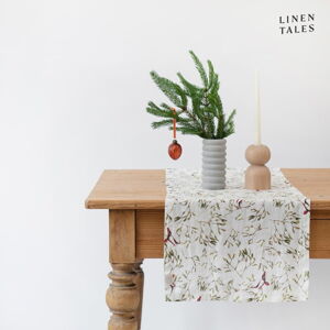 Lněný běhoun na stůl s vánočním motivem 40x200 cm – Linen Tales