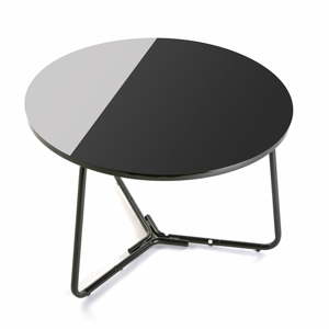 Černobílý kulatý stůl Versa Dayton, ø 60 cm