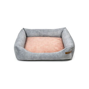 Růžovo-světle šedý pelíšek pro psa 85x105 cm SoftBED Eco XL – Rexproduct
