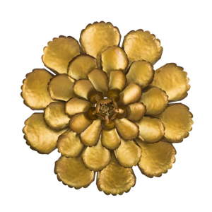 Nástěnná dekorace ve zlaté barvě Mauro Ferretti Fiore, ø 64 cm