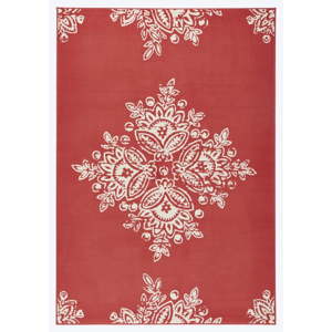Červený koberec Hanse Home Gloria Blossom, 200 x 290 cm